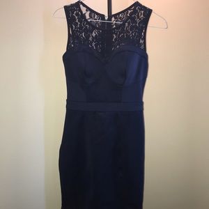Navy XoXo lace dress